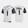 #1 Melquise Stovall College Football Cal Golden Bears Men White Jersey 967902-848